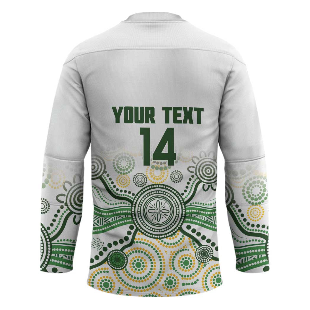 Australia Rugby Custom Hockey Jersey 2025 Wallaroos Indigenous Art - Aussie Hoodie