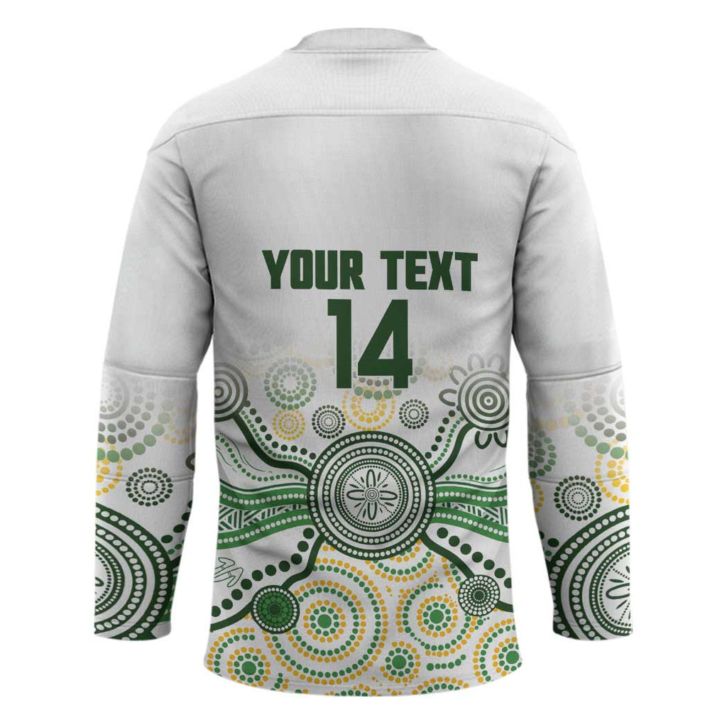 Australia Rugby Custom Hockey Jersey 2025 Wallaroos Indigenous Art - Aussie Hoodie