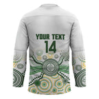 Australia Rugby Custom Hockey Jersey 2025 Wallaroos Indigenous Art - Aussie Hoodie