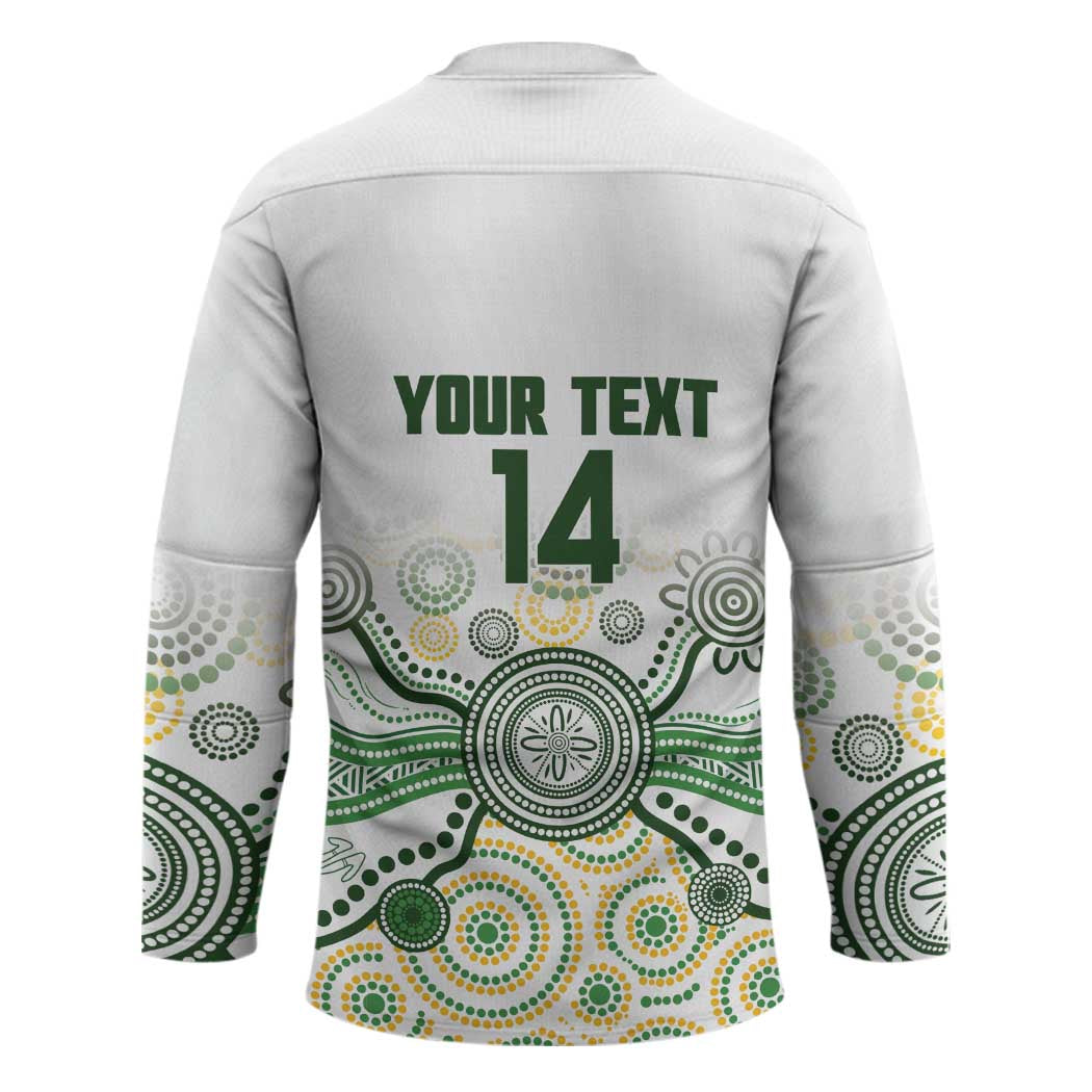 Australia Rugby Custom Hockey Jersey 2025 Wallaroos Indigenous Art - Aussie Hoodie