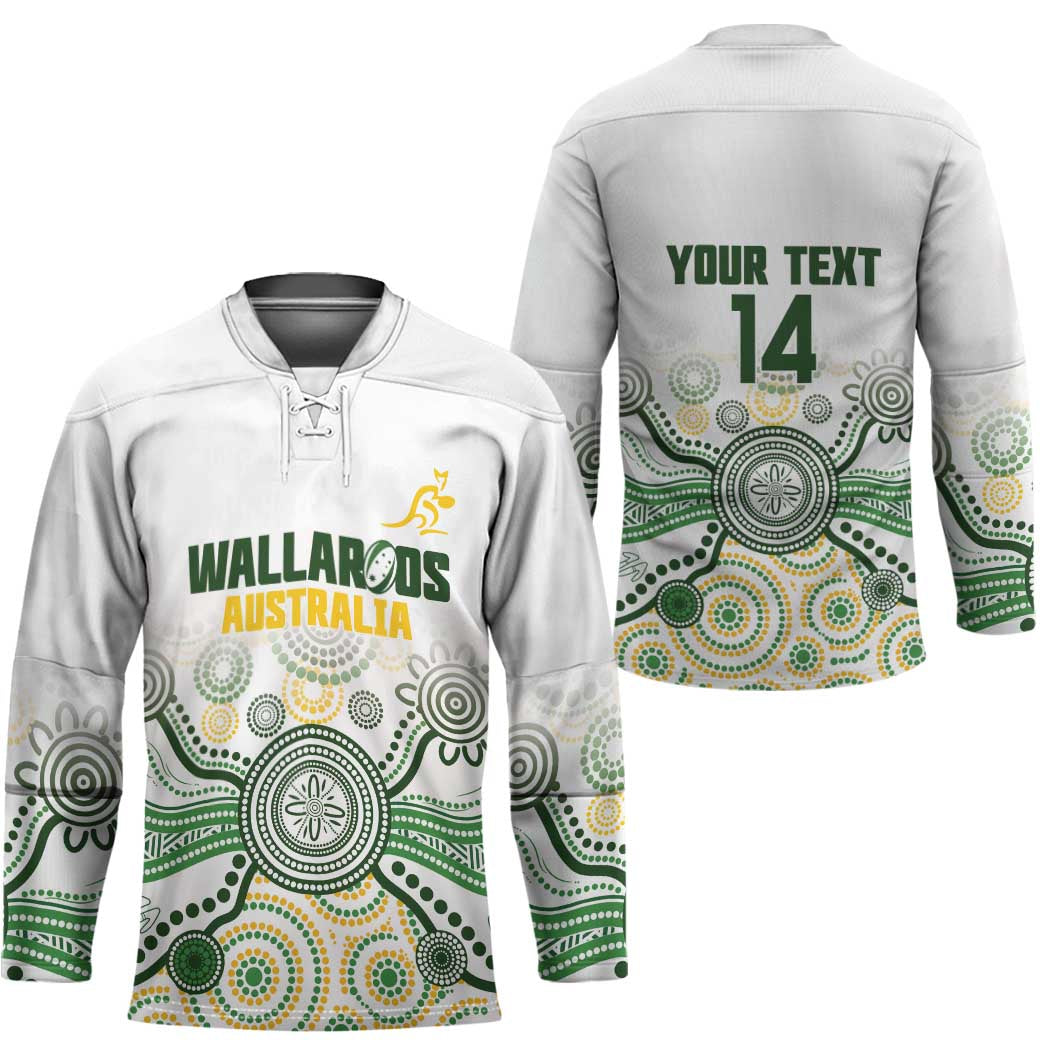 Australia Rugby Custom Hockey Jersey 2025 Wallaroos Indigenous Art - Aussie Hoodie