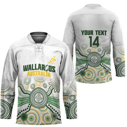 Australia Rugby Custom Hockey Jersey 2025 Wallaroos Indigenous Art - Aussie Hoodie