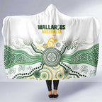 Australia Rugby Hooded Blanket 2025 Wallaroos Indigenous Art - Aussie Hoodie