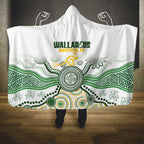Australia Rugby Hooded Blanket 2025 Wallaroos Indigenous Art - Aussie Hoodie