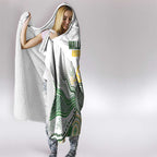 Australia Rugby Hooded Blanket 2025 Wallaroos Indigenous Art - Aussie Hoodie