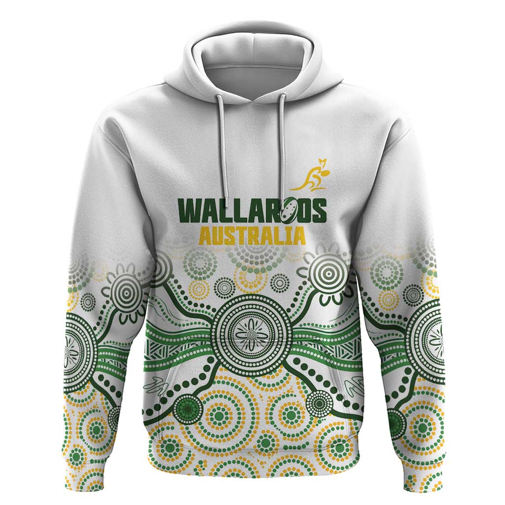 Australia Rugby Custom Hoodie 2025 Wallaroos Indigenous Art - Aussie Hoodie
