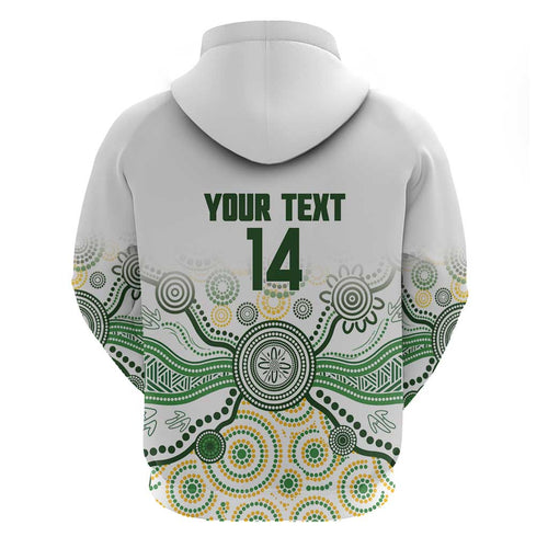 Australia Rugby Custom Hoodie 2025 Wallaroos Indigenous Art - Aussie Hoodie