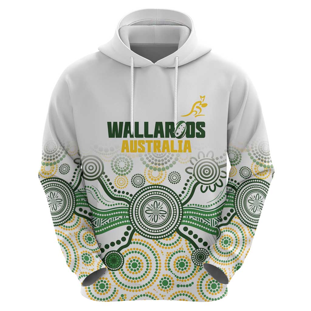 Australia Rugby Custom Hoodie 2025 Wallaroos Indigenous Art - Aussie Hoodie