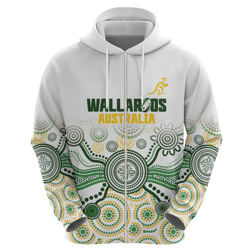 Australia Rugby Custom Hoodie 2025 Wallaroos Indigenous Art - Aussie Hoodie