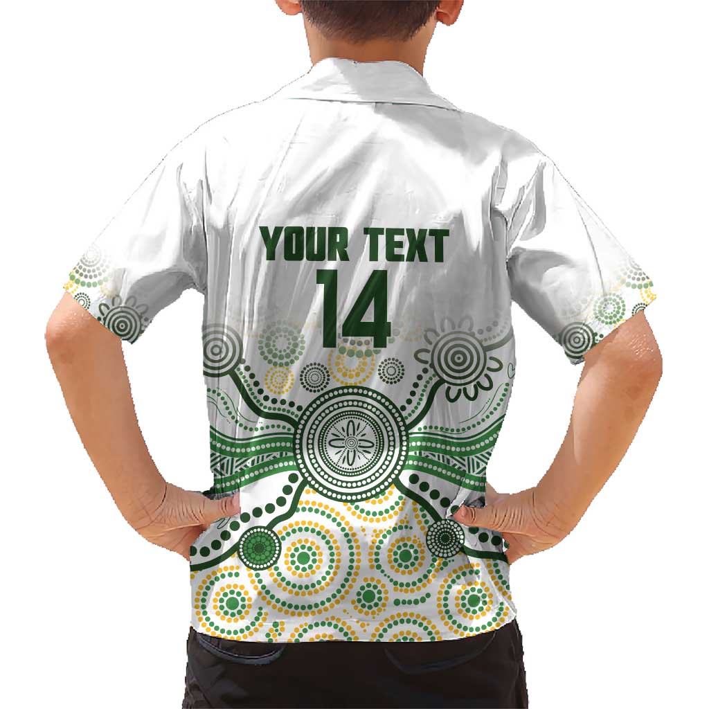 Australia Rugby Custom Kid Hawaiian Shirt 2025 Wallaroos Indigenous Art - Aussie Hoodie