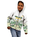 Australia Rugby Custom Kid Hoodie 2025 Wallaroos Indigenous Art - Aussie Hoodie