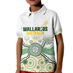 Australia Rugby Custom Kid Polo Shirt 2025 Wallaroos Indigenous Art - Aussie Hoodie