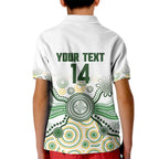 Australia Rugby Custom Kid Polo Shirt 2025 Wallaroos Indigenous Art - Aussie Hoodie