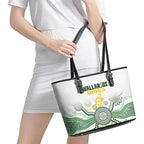 Australia Rugby Leather Tote Bag 2025 Wallaroos Indigenous Art - Aussie Hoodie