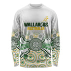 Australia Rugby Custom Long Sleeve Shirt 2025 Wallaroos Indigenous Art - Aussie Hoodie
