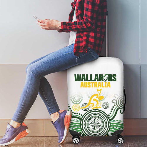 Australia Rugby Luggage Cover 2025 Wallaroos Indigenous Art - Aussie Hoodie