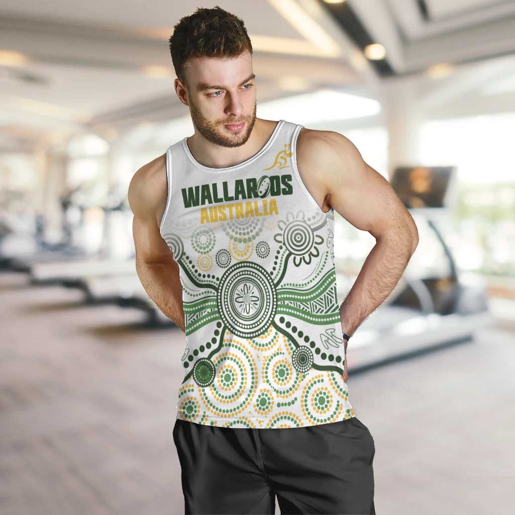 Australia Rugby Custom Men Tank Top 2025 Wallaroos Indigenous Art - Aussie Hoodie