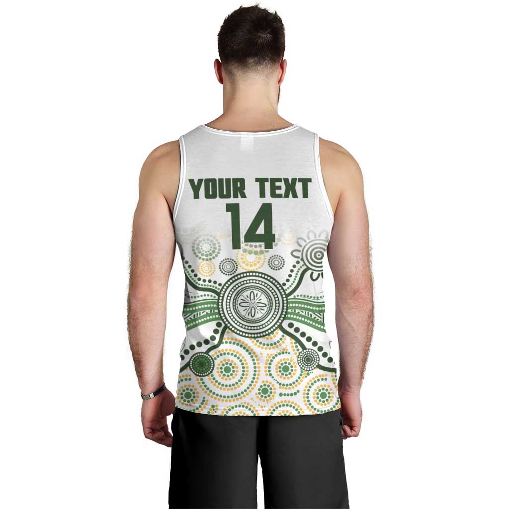 Australia Rugby Custom Men Tank Top 2025 Wallaroos Indigenous Art - Aussie Hoodie