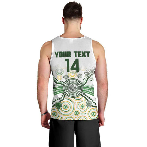Australia Rugby Custom Men Tank Top 2025 Wallaroos Indigenous Art - Aussie Hoodie