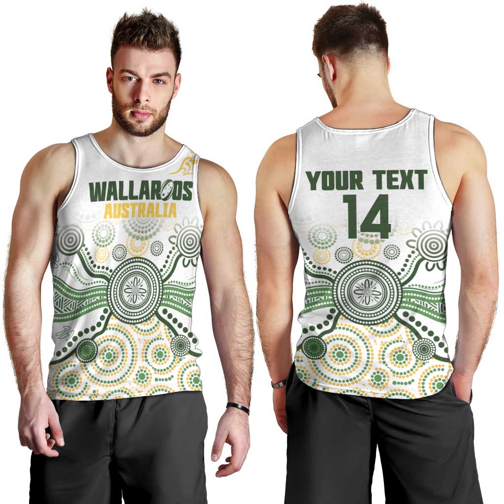 Australia Rugby Custom Men Tank Top 2025 Wallaroos Indigenous Art - Aussie Hoodie