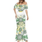 Australia Rugby Custom Mermaid Dress 2025 Wallaroos Indigenous Art - Aussie Hoodie