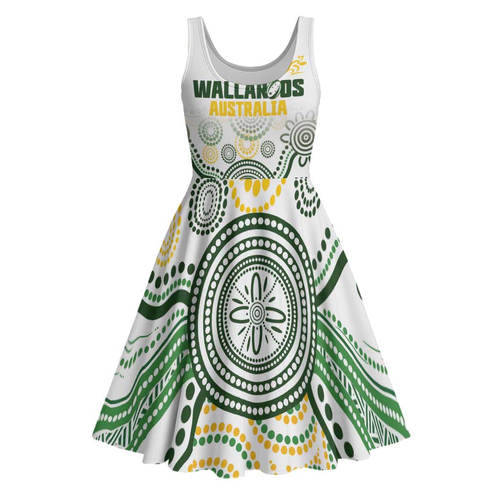 Australia Rugby Custom Midi Dress 2025 Wallaroos Indigenous Art - Aussie Hoodie