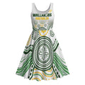 Australia Rugby Custom Midi Dress 2025 Wallaroos Indigenous Art - Aussie Hoodie