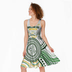 Australia Rugby Custom Midi Dress 2025 Wallaroos Indigenous Art - Aussie Hoodie