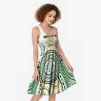 Australia Rugby Custom Midi Dress 2025 Wallaroos Indigenous Art - Aussie Hoodie