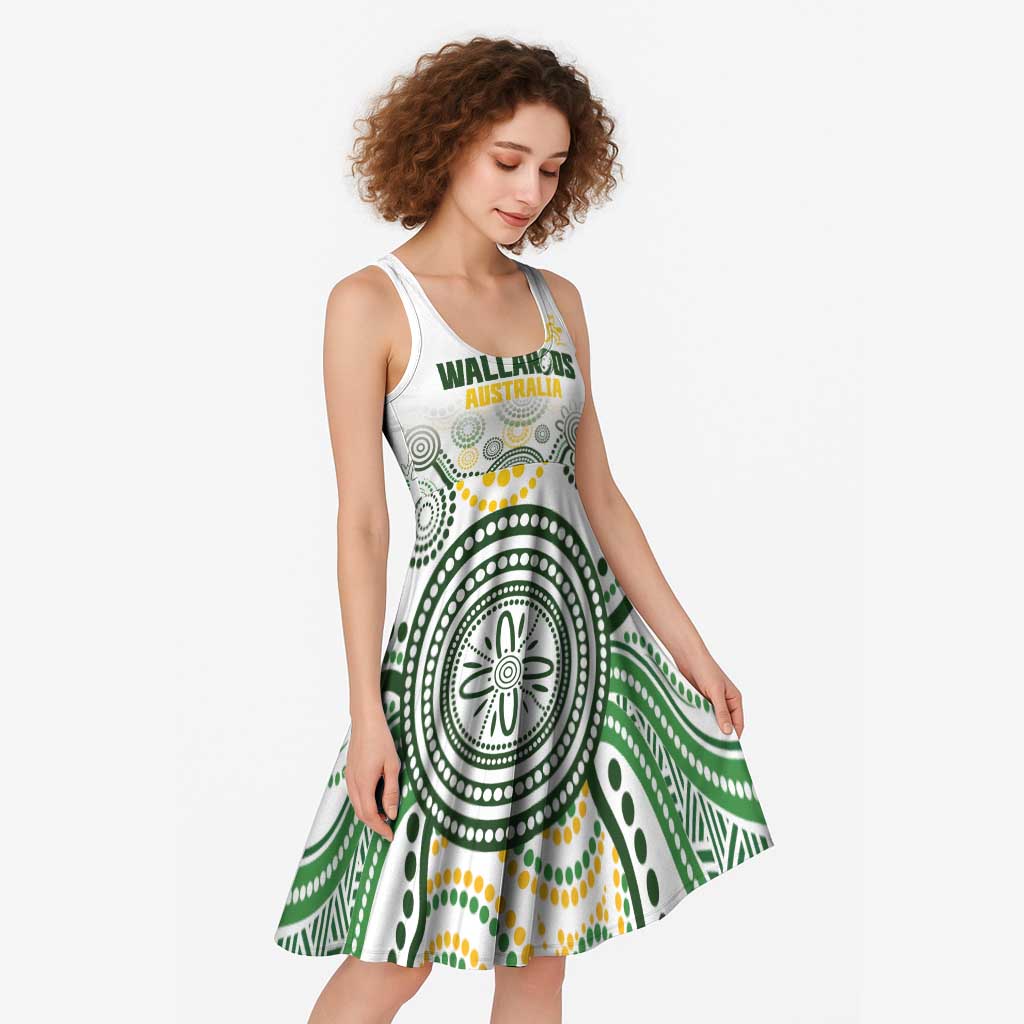 Australia Rugby Custom Midi Dress 2025 Wallaroos Indigenous Art - Aussie Hoodie