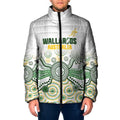 Australia Rugby Custom Padded Jacket 2025 Wallaroos Indigenous Art - Aussie Hoodie