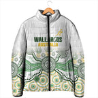 Australia Rugby Custom Padded Jacket 2025 Wallaroos Indigenous Art - Aussie Hoodie