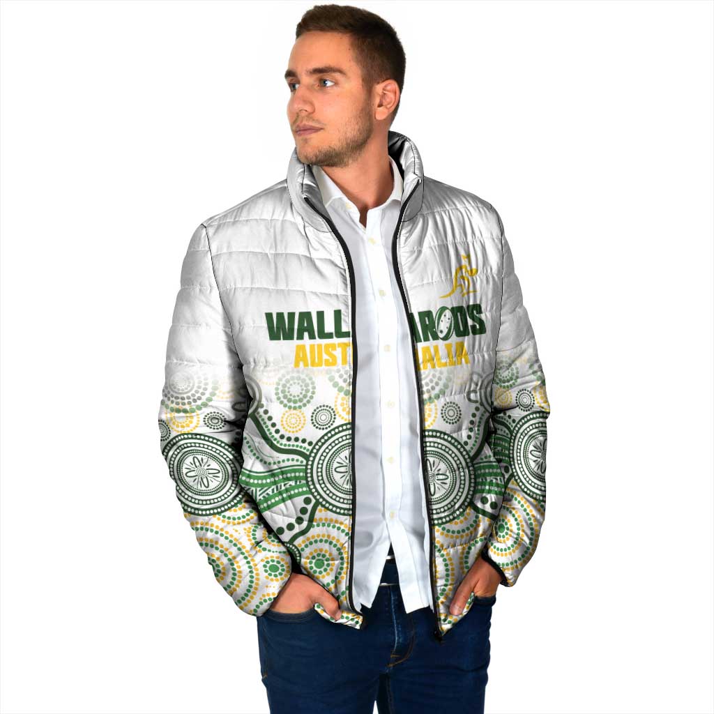 Australia Rugby Custom Padded Jacket 2025 Wallaroos Indigenous Art - Aussie Hoodie