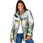Australia Rugby Custom Padded Jacket 2025 Wallaroos Indigenous Art - Aussie Hoodie