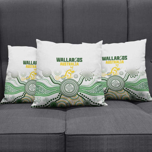 Australia Rugby Pillow Cover 2025 Wallaroos Indigenous Art - Aussie Hoodie