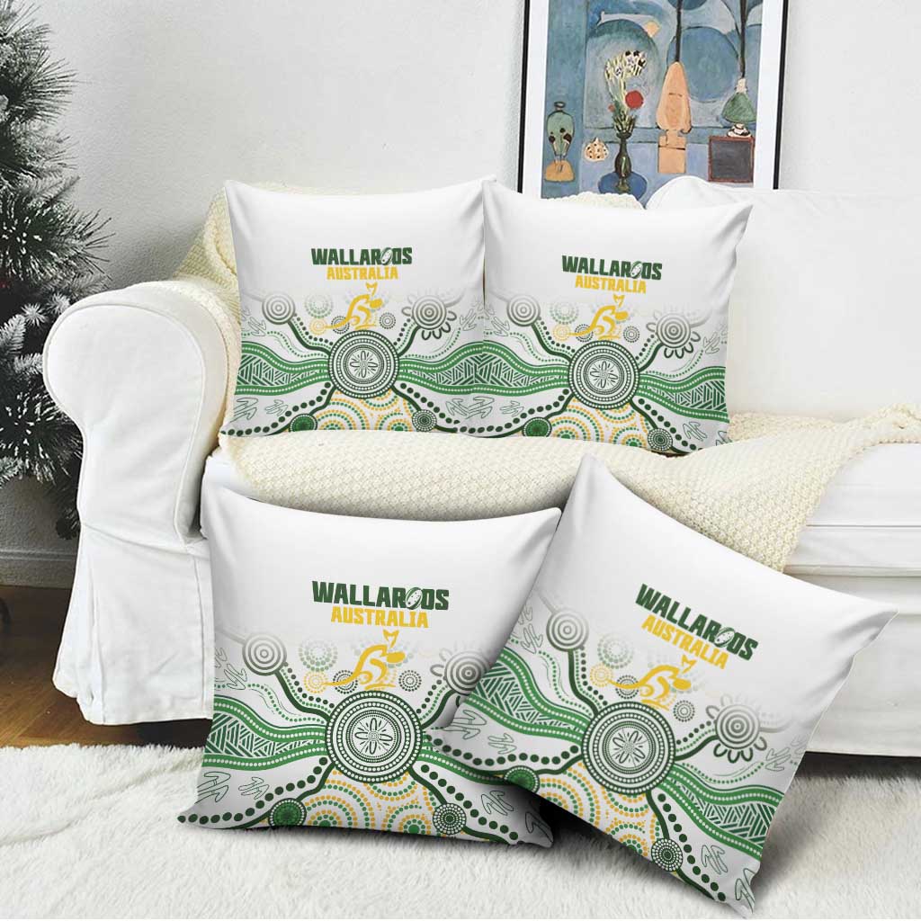Australia Rugby Pillow Cover 2025 Wallaroos Indigenous Art - Aussie Hoodie