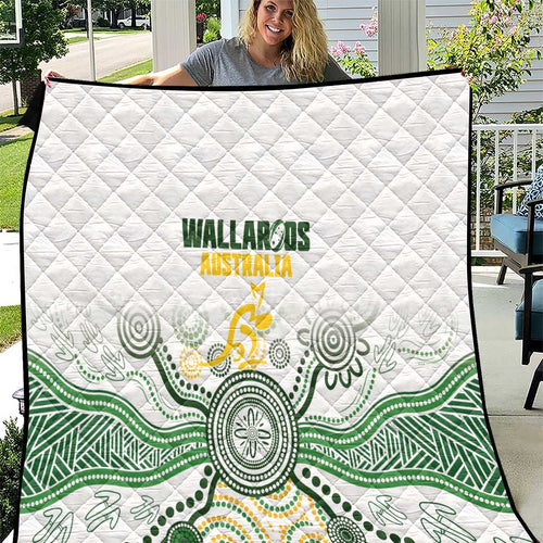 Australia Rugby Quilt 2025 Wallaroos Indigenous Art - Aussie Hoodie