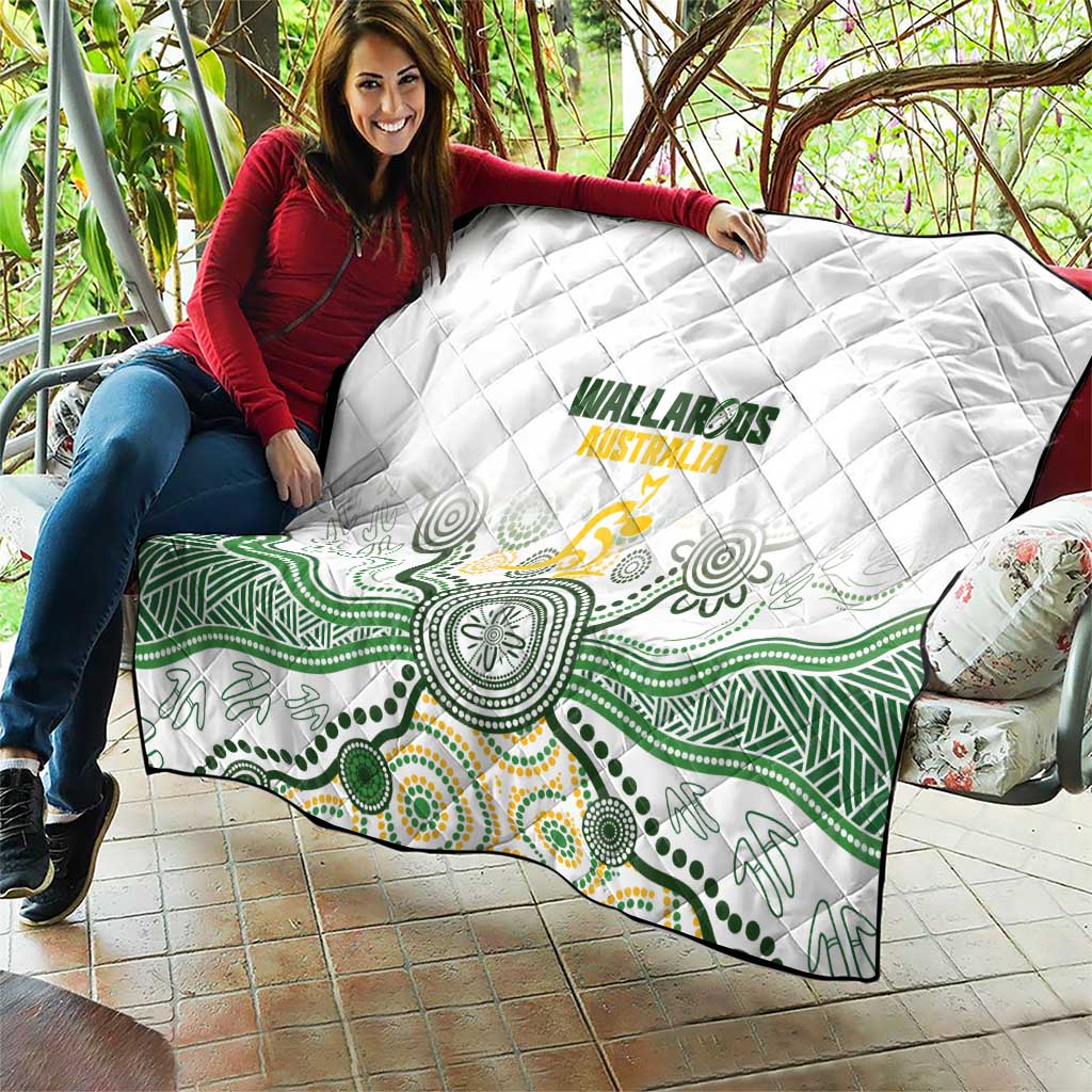 Australia Rugby Quilt 2025 Wallaroos Indigenous Art - Aussie Hoodie