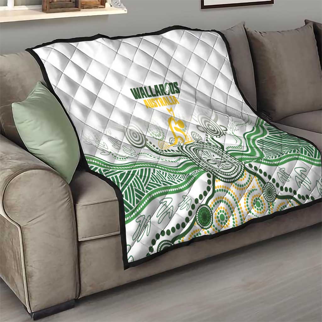 Australia Rugby Quilt 2025 Wallaroos Indigenous Art - Aussie Hoodie