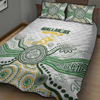 Australia Rugby Quilt Bed Set 2025 Wallaroos Indigenous Art - Aussie Hoodie