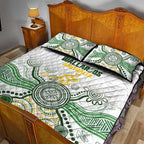 Australia Rugby Quilt Bed Set 2025 Wallaroos Indigenous Art - Aussie Hoodie