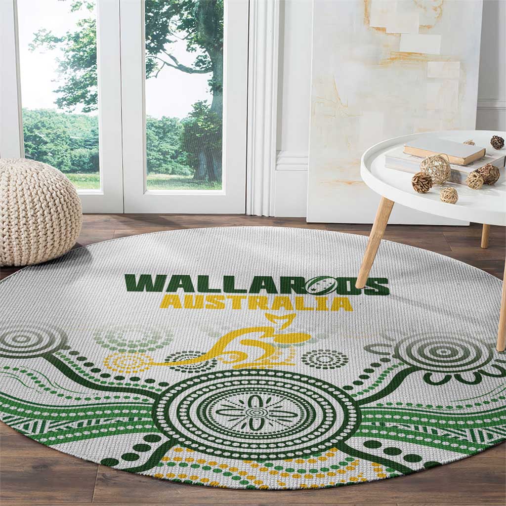 Australia Rugby Round Carpet 2025 Wallaroos Indigenous Art - Aussie Hoodie