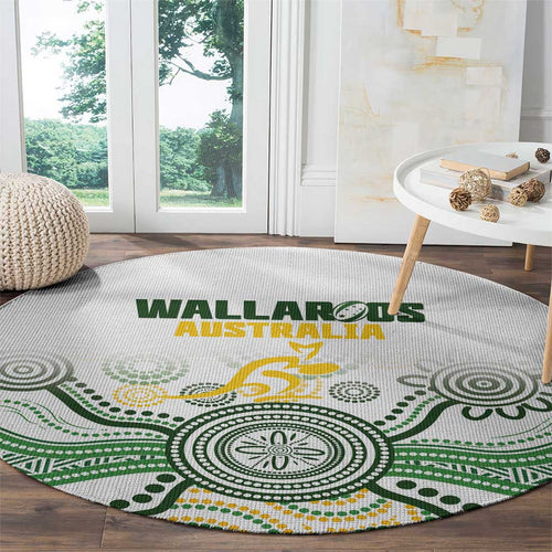 Australia Rugby Round Carpet 2025 Wallaroos Indigenous Art - Aussie Hoodie