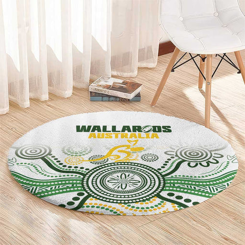 Australia Rugby Round Carpet 2025 Wallaroos Indigenous Art - Aussie Hoodie