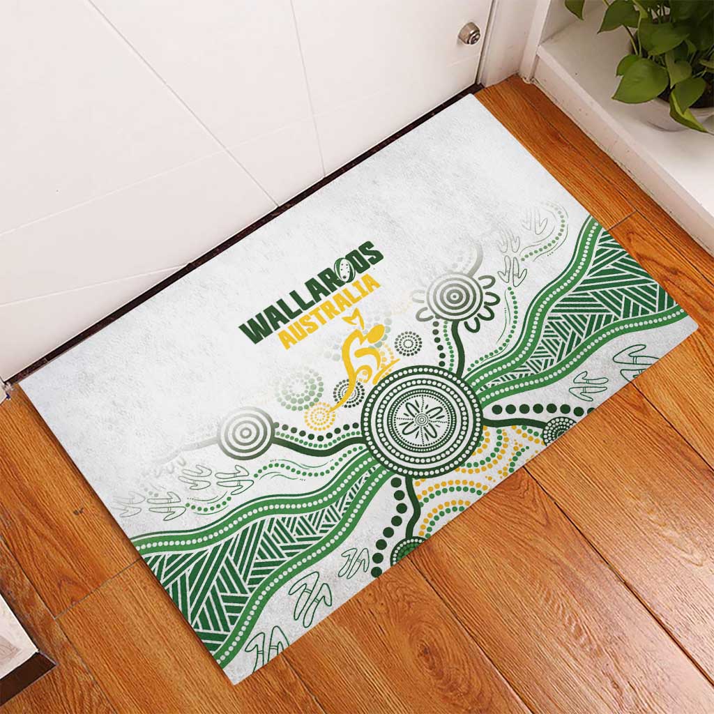 Australia Rugby Rubber Doormat 2025 Wallaroos Indigenous Art - Aussie Hoodie