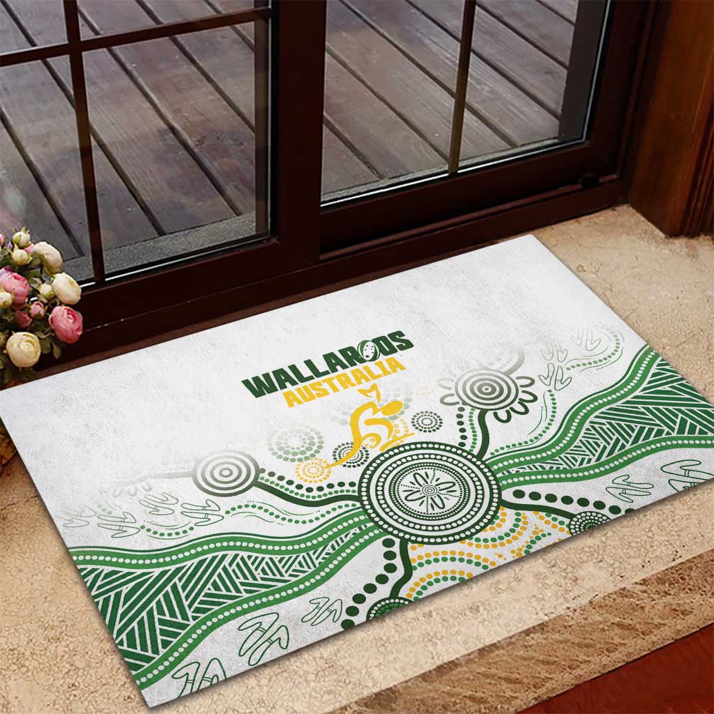 Australia Rugby Rubber Doormat 2025 Wallaroos Indigenous Art - Aussie Hoodie