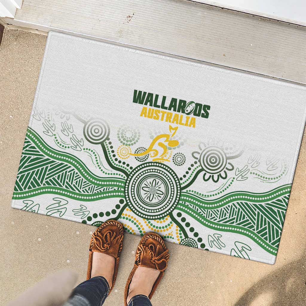 Australia Rugby Rubber Doormat 2025 Wallaroos Indigenous Art - Aussie Hoodie