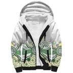 Australia Rugby Custom Sherpa Hoodie 2025 Wallaroos Indigenous Art - Aussie Hoodie