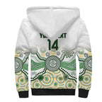 Australia Rugby Custom Sherpa Hoodie 2025 Wallaroos Indigenous Art - Aussie Hoodie