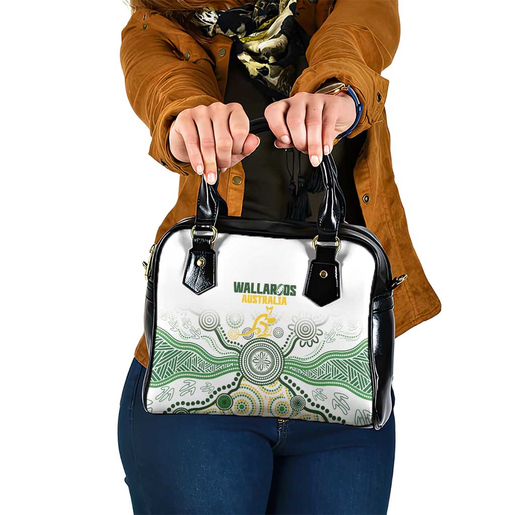 Australia Rugby Shoulder Handbag 2025 Wallaroos Indigenous Art - Aussie Hoodie